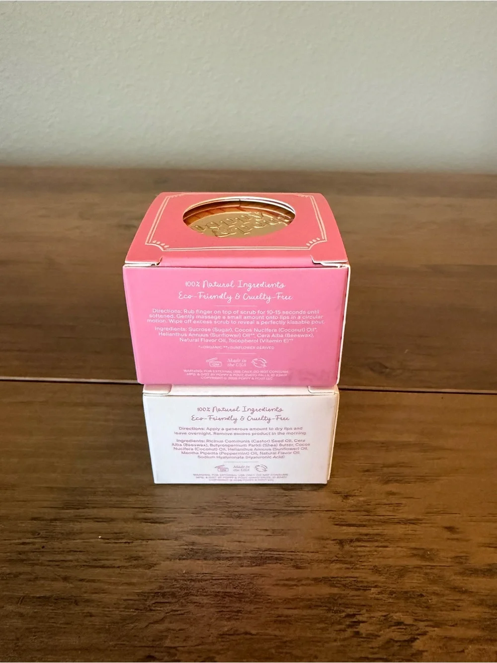 Poppy & Pout Candy Cane Fluff Moisturizing Lip Mask and Lip Scrub